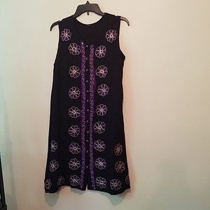 Purple embroidered sundress